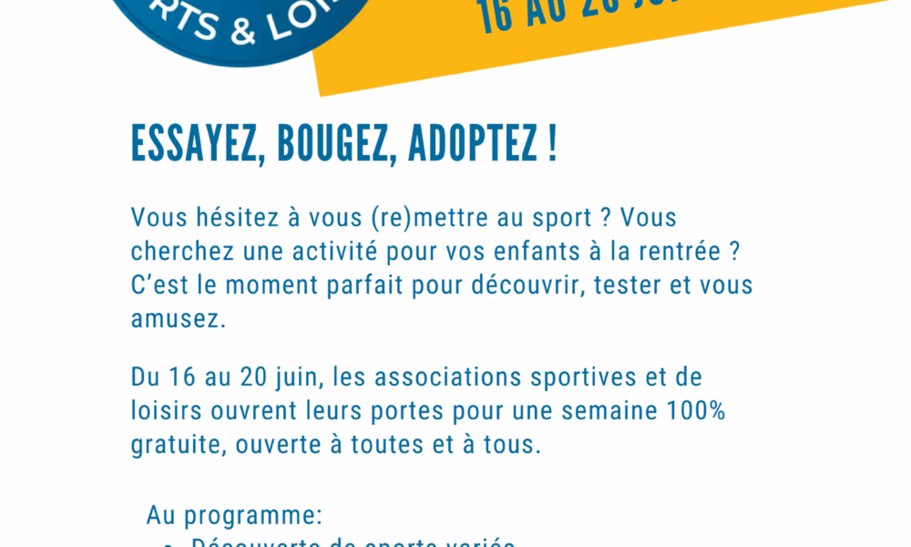 SEMAINE DES SPORTS & LOISIRS
